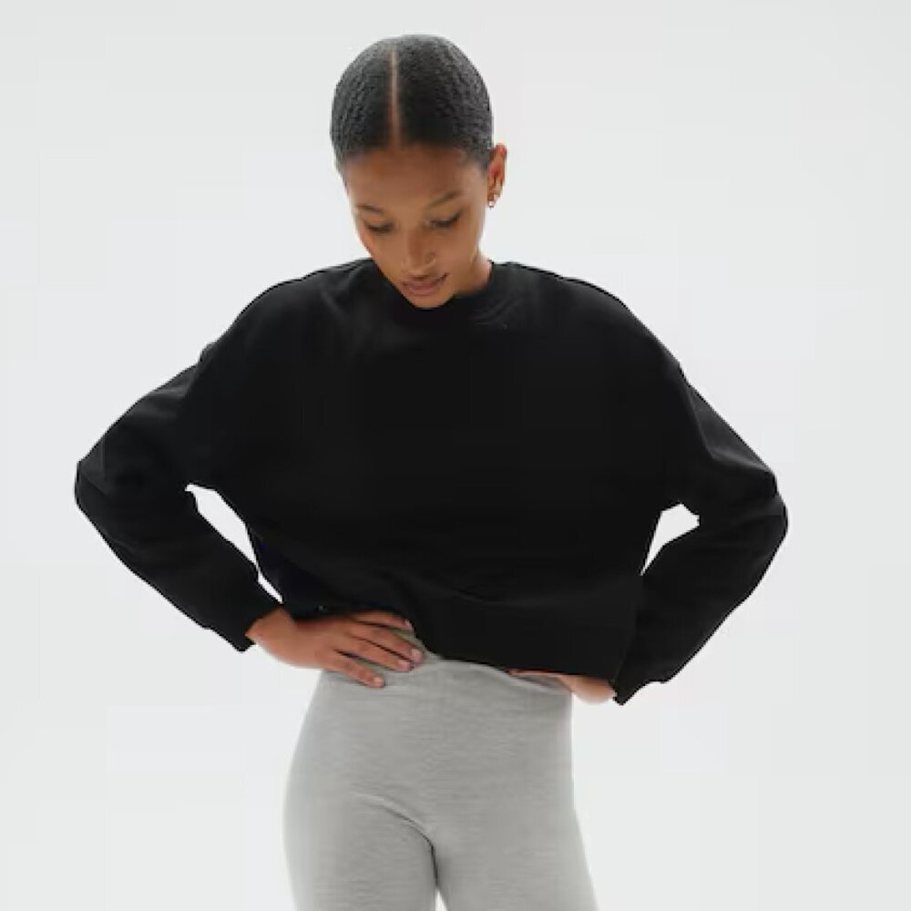 H&M | NWOT Crew Neck Oversized Sweatshirt in Black Size Large